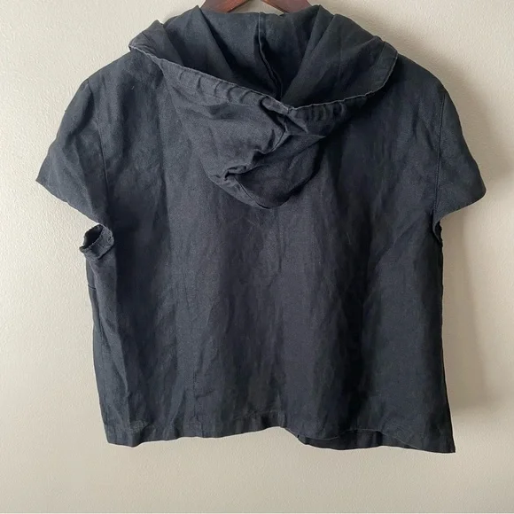 VINTAGE HAROLD’S 100% Linen Single Button Short Sleeve Cardigan - Picture 3 of 6